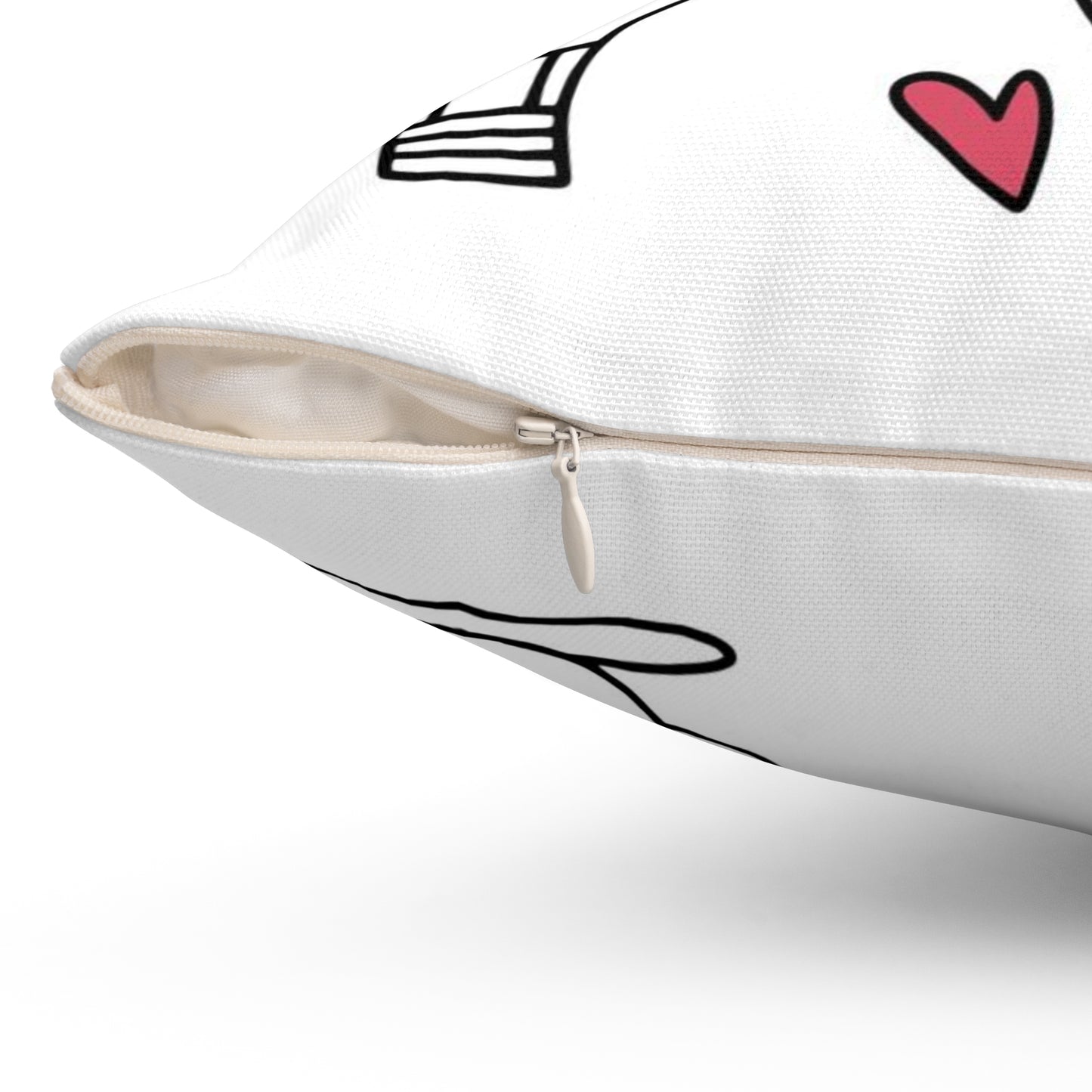 Love Icons Spun Polyester Square Pillow