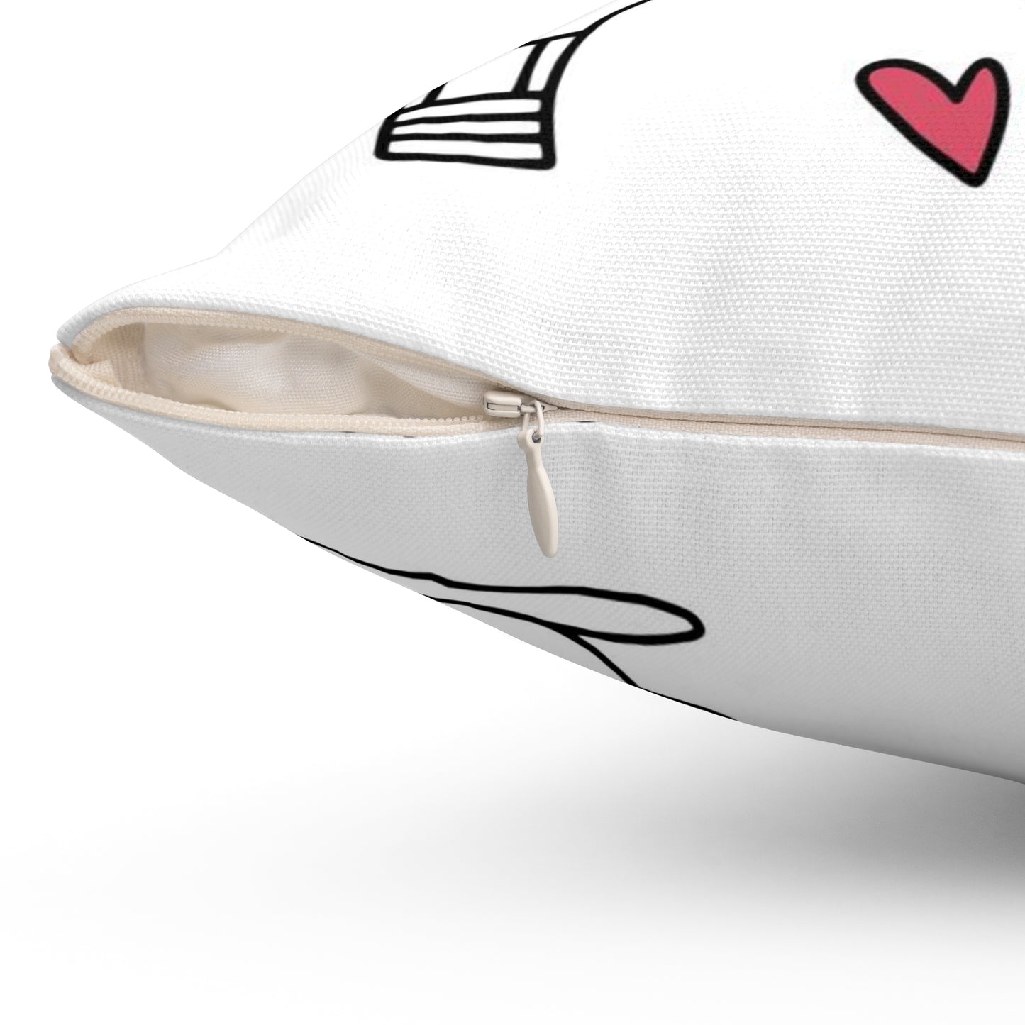 Love Icons Spun Polyester Square Pillow