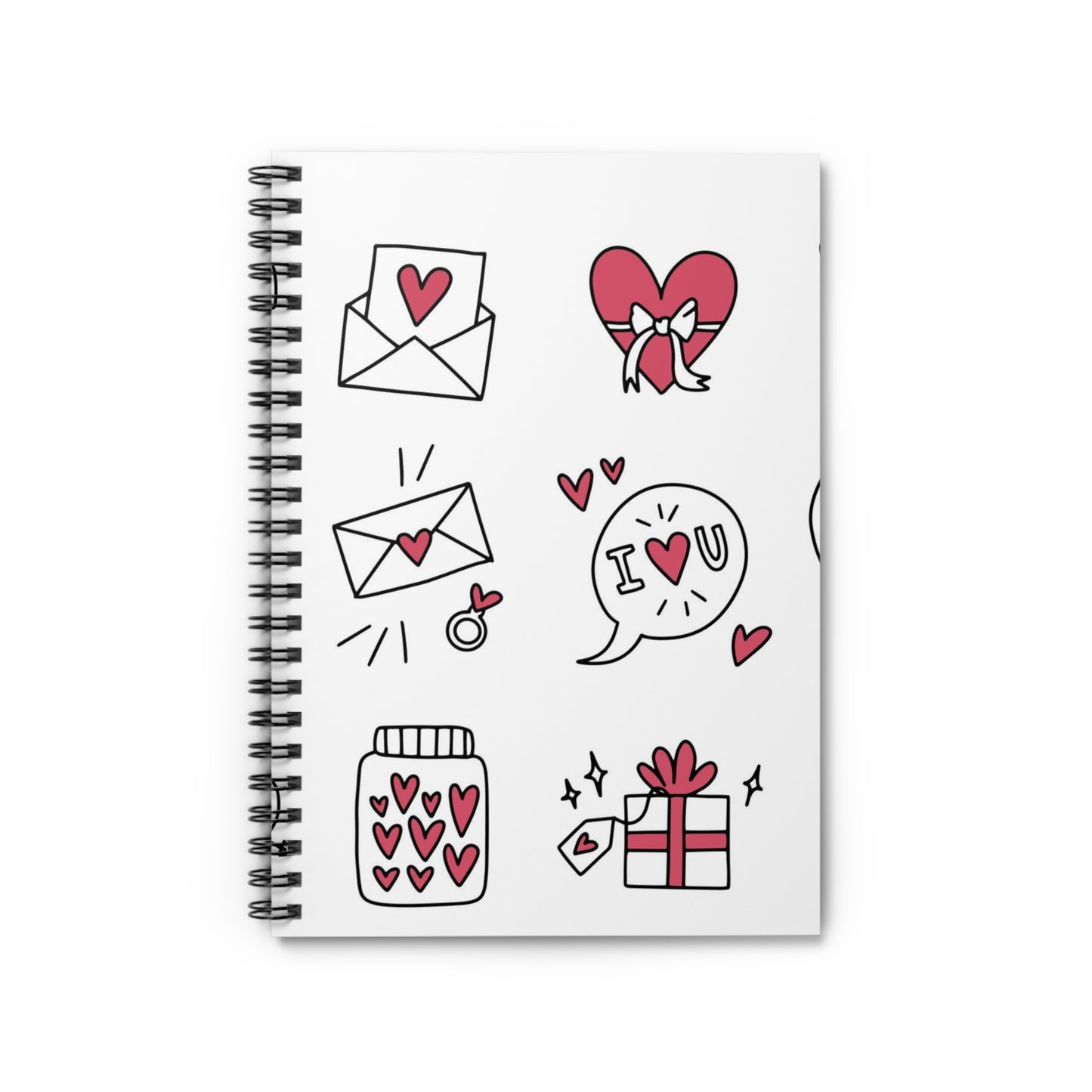 Love Icons  Spiral Notebook  (Ruled Line)