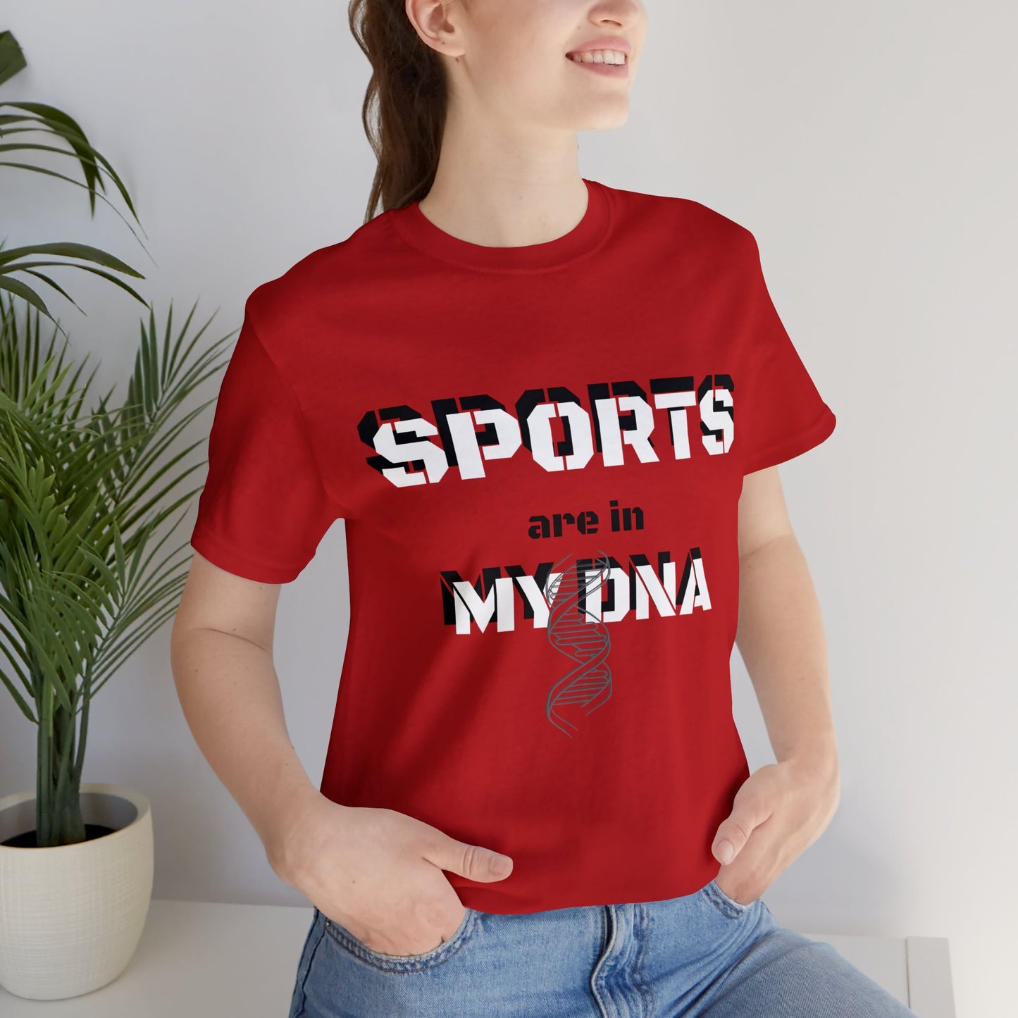 Sports are in My DNA   Shadow  Unisex Jersey Short Sleeve Tee