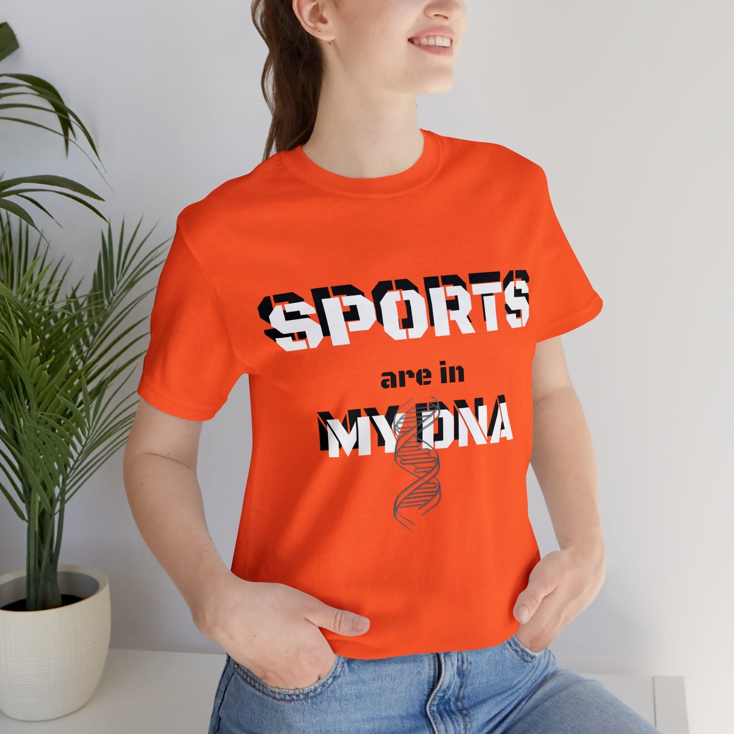 Sports are in My DNA   Shadow  Unisex Jersey Short Sleeve Tee