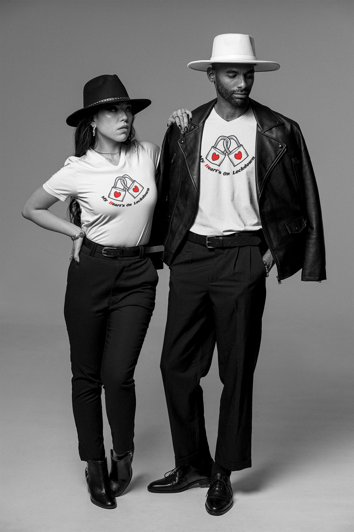 Lockdown Heart Unisex Tee Shirt - My Heart's On Lockdown Shirt